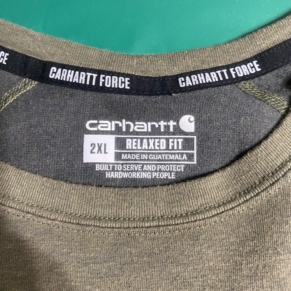 2XL Carhartt Force Relaxed Fit T-shirt Grey/Green
